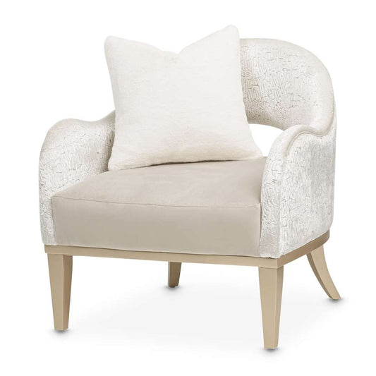 AICO by Michael Amini - Yvette Velvet Accent Chair - Porcini/Champagne - LRU-YVTE834-PCI-136 veiw 1