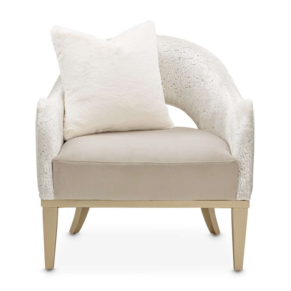 AICO by Michael Amini - Yvette Velvet Accent Chair - Porcini/Champagne - LRU-YVTE834-PCI-136 veiw 2
