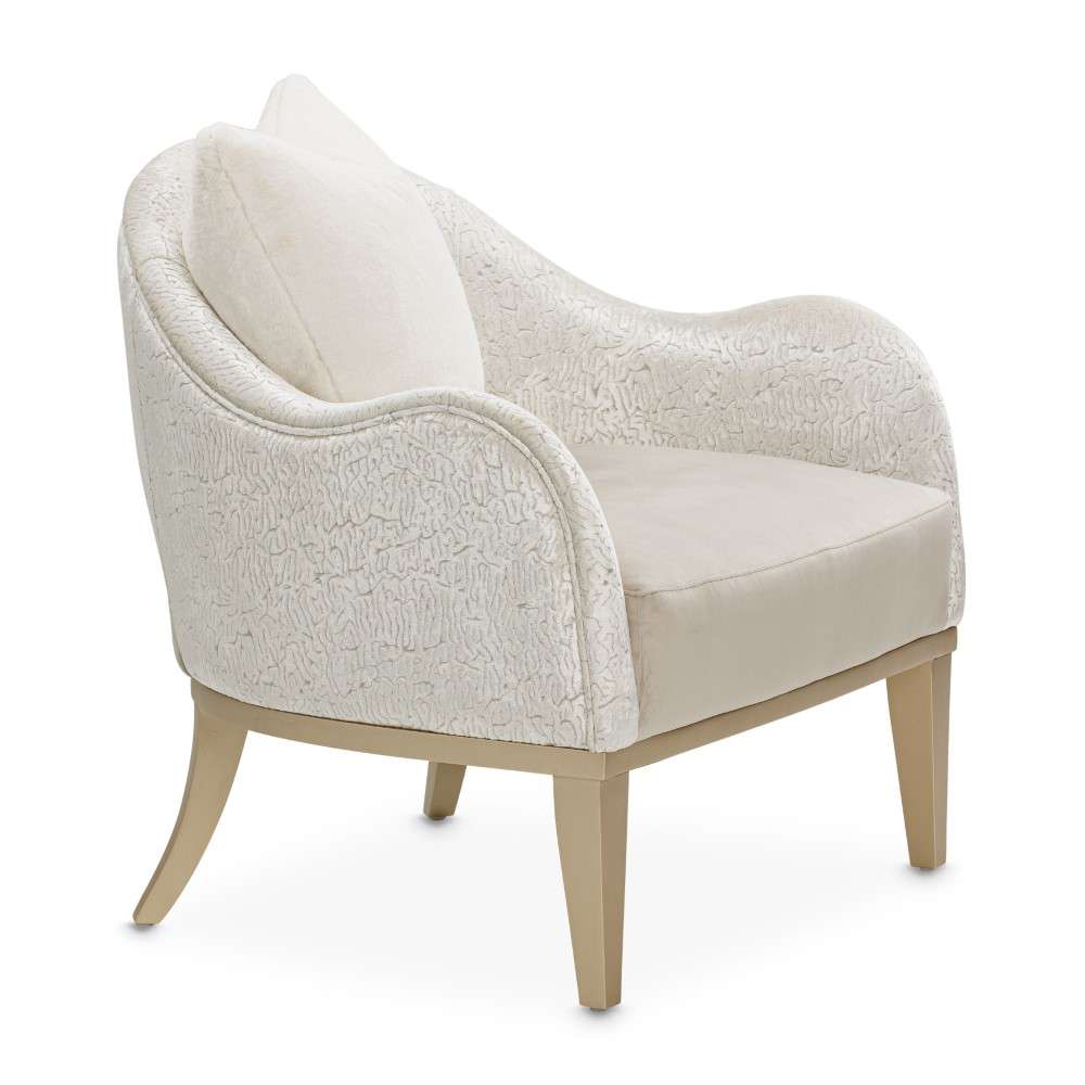 AICO by Michael Amini - Yvette Velvet Accent Chair - Porcini/Champagne - LRU-YVTE834-PCI-136 veiw 3