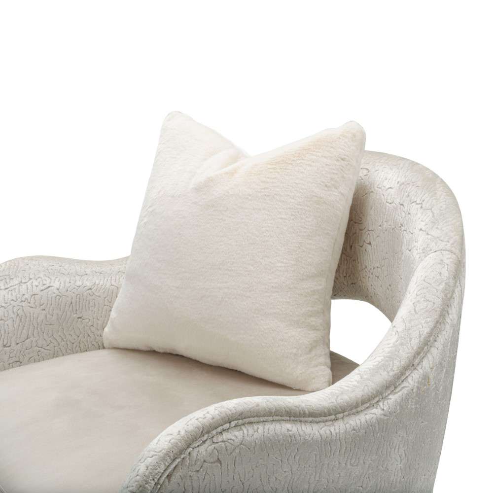 AICO by Michael Amini - Yvette Velvet Accent Chair - Porcini/Champagne - LRU-YVTE834-PCI-136 veiw 7