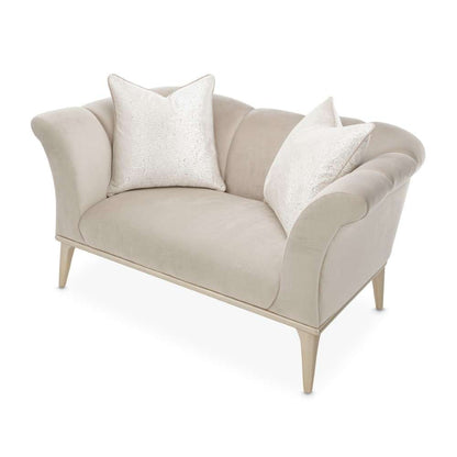 AICO by Michael Amini - Yvette Velvet Chair and a Half - Porcini/Champagne - LRU-YVTE838-PCI-136 veiw 7