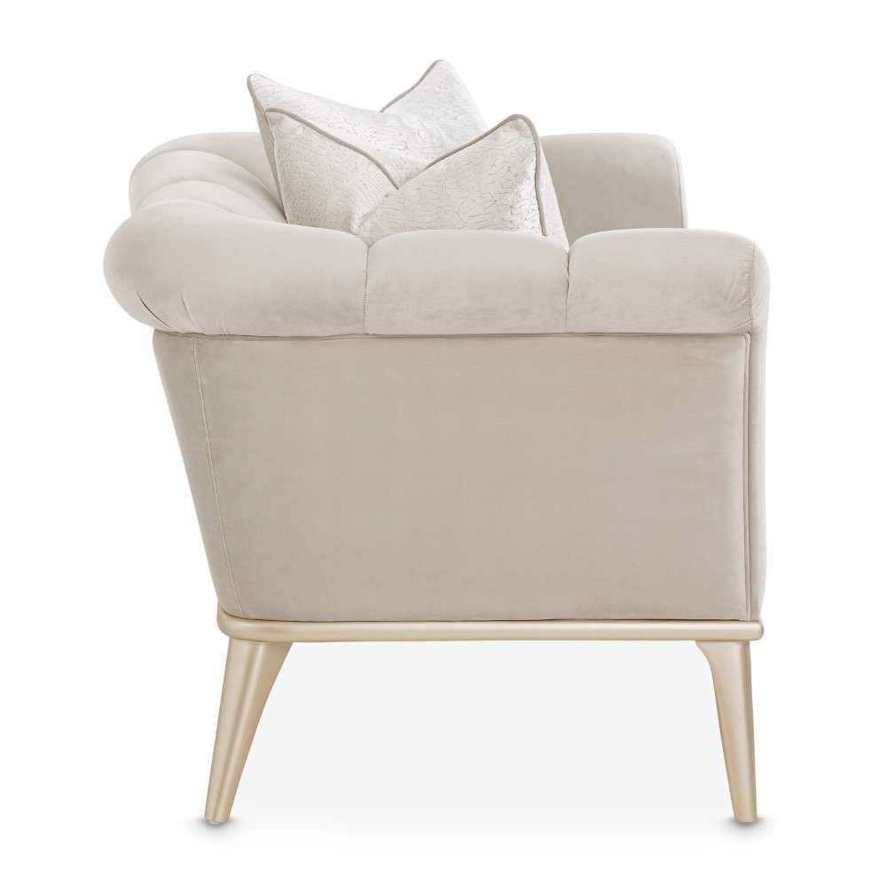 AICO by Michael Amini - Yvette Velvet Chair and a Half - Porcini/Champagne - LRU-YVTE838-PCI-136 veiw 8