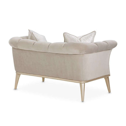 AICO by Michael Amini - Yvette Velvet Chair and a Half - Porcini/Champagne - LRU-YVTE838-PCI-136 veiw 9
