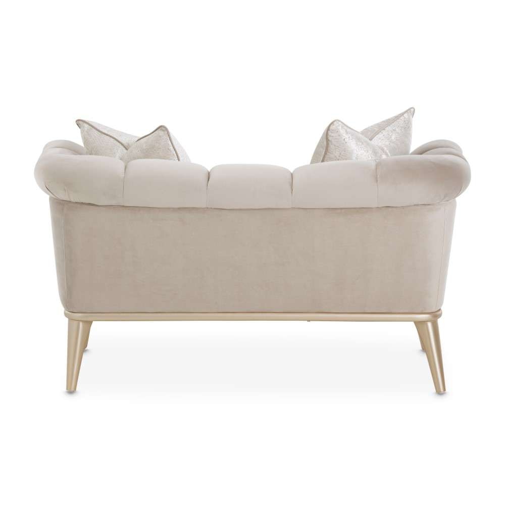 AICO by Michael Amini - Yvette Velvet Chair and a Half - Porcini/Champagne - LRU-YVTE838-PCI-136 veiw 10