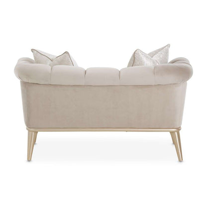 AICO by Michael Amini - Yvette Velvet Chair and a Half - Porcini/Champagne - LRU-YVTE838-PCI-136 veiw 10
