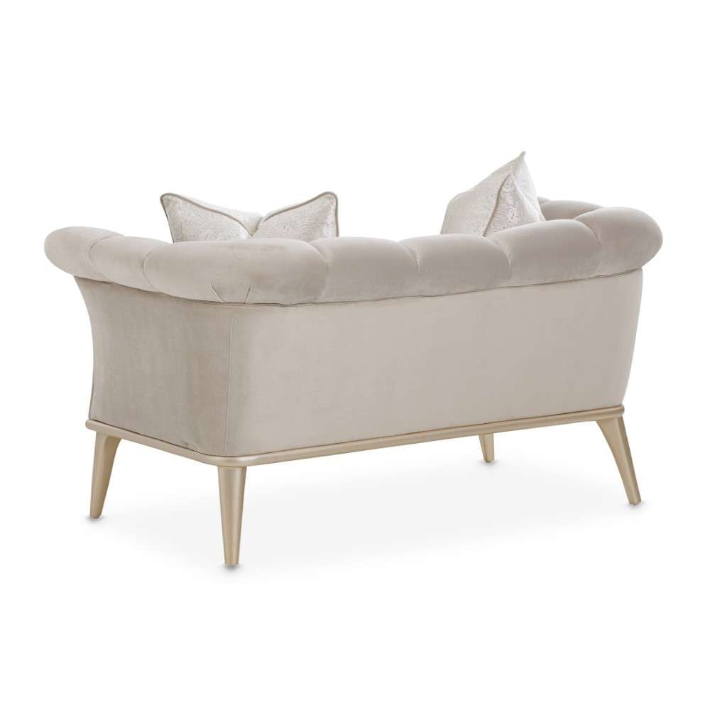 AICO by Michael Amini - Yvette Velvet Chair and a Half - Porcini/Champagne - LRU-YVTE838-PCI-136 veiw 11