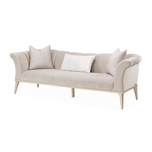 AICO by Michael Amini - Yvette Velvet Sofa - Porcini/Champagne - LRU-YVTE815-PCI-136 veiw 1