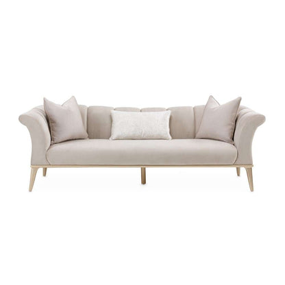 AICO by Michael Amini - Yvette Velvet Sofa - Porcini/Champagne - LRU-YVTE815-PCI-136 veiw 2