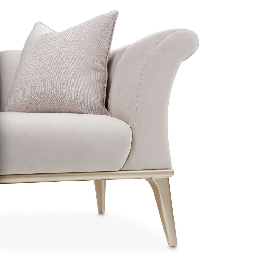 AICO by Michael Amini - Yvette Velvet Sofa - Porcini/Champagne - LRU-YVTE815-PCI-136 veiw 11