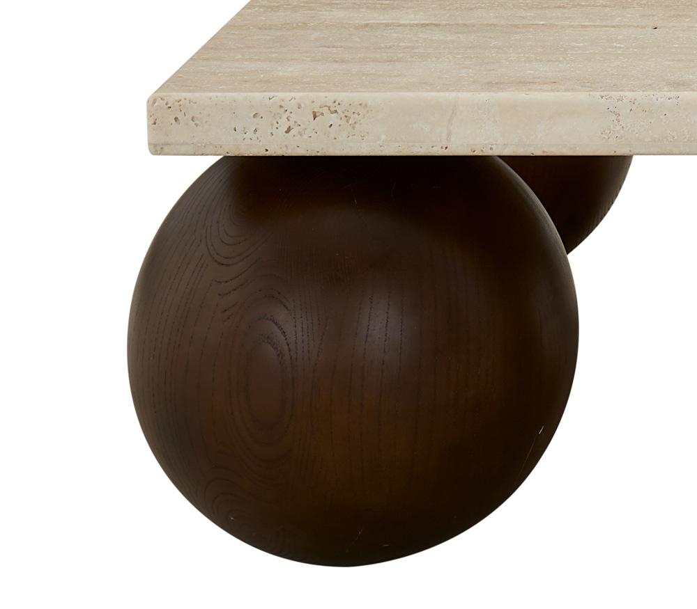 Alder & Tweed - Atlas Warm Travertine Solid Oak Wood Square Modern Coffee Table - AT9370-DKC/WMT veiw 3