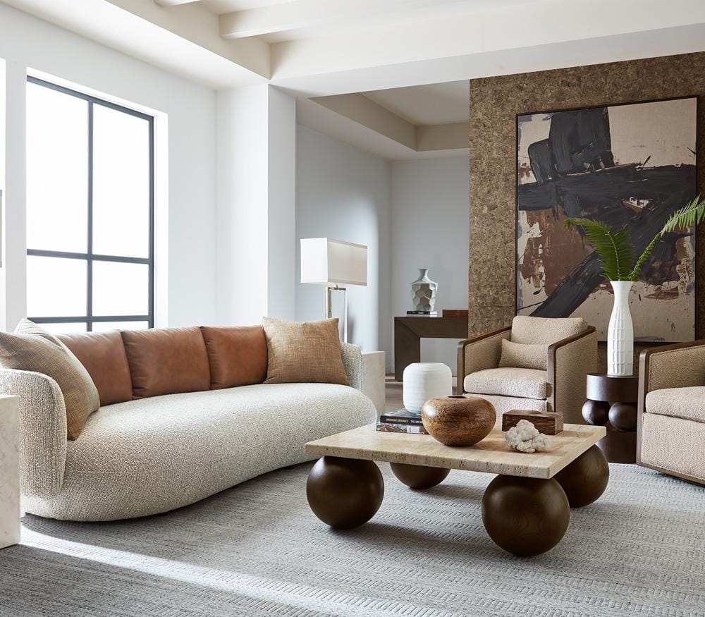 Alder & Tweed - Atlas Warm Travertine Solid Oak Wood Square Modern Coffee Table - AT9370-DKC/WMT veiw 6