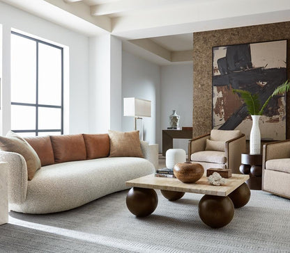 Alder & Tweed - Atlas Warm Travertine Solid Oak Wood Square Modern Coffee Table - AT9370-DKC/WMT veiw 6