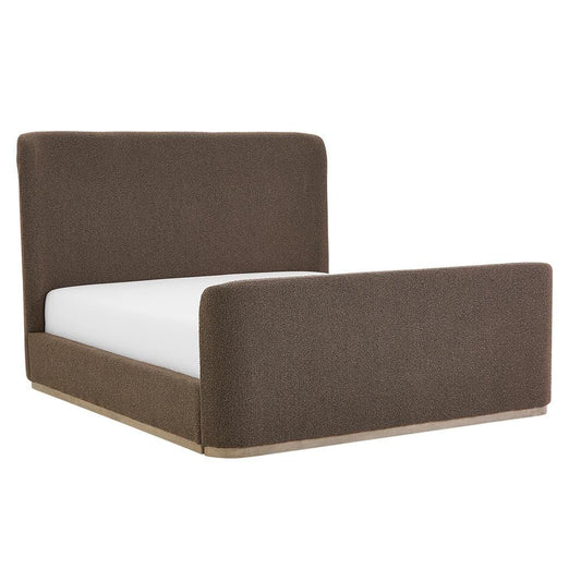 Alder & Tweed - Avery Polyester Blend with Solid Wood and Brushed Smoke Finish River Stone Grey King Bed - AT40100K-RRS veiw 1