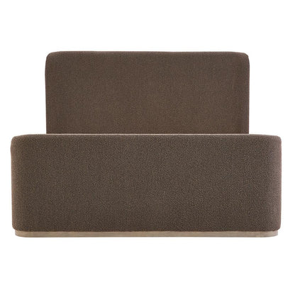 Alder & Tweed - Avery Polyester Upholstered with Solid Wood Brushed Smoke Wood Finish King Bed - AT40100Q-RRS veiw 2