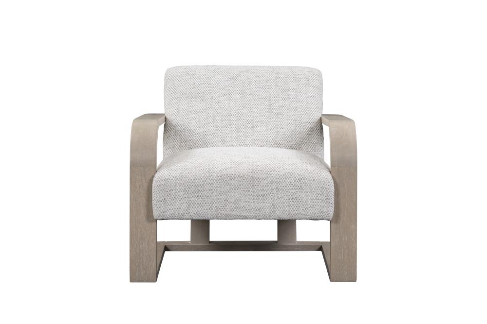 Alder & Tweed - Bracken Upholstered  Accent Chair Cultured Pearl Performance Fabric - AT9068-CRP/WDS veiw 1