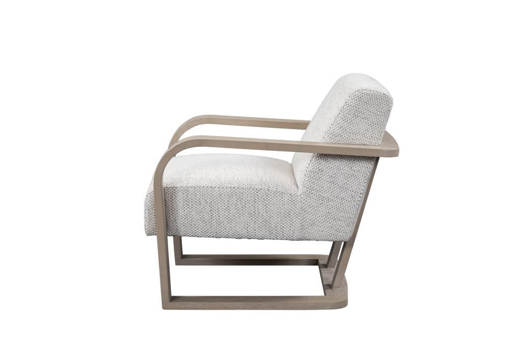 Alder & Tweed - Bracken Upholstered  Accent Chair Cultured Pearl Performance Fabric - AT9068-CRP/WDS veiw 3