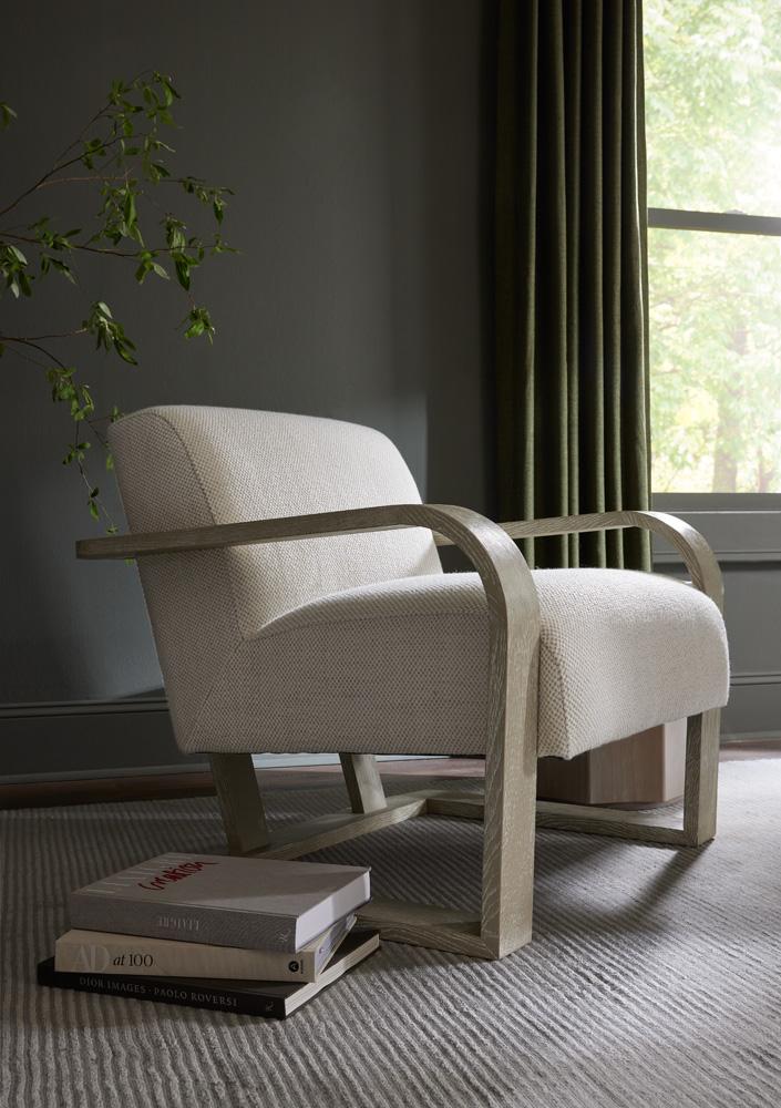 Alder & Tweed - Bracken Upholstered  Accent Chair Cultured Pearl Performance Fabric - AT9068-CRP/WDS veiw 5