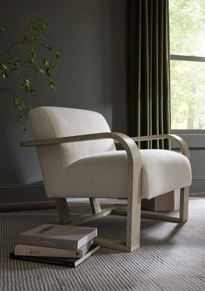 Alder & Tweed - Bracken Upholstered  Accent Chair Cultured Pearl Performance Fabric - AT9068-CRP/WDS veiw 5