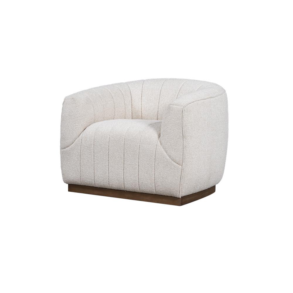 Alder & Tweed - Braidy Upholstered Accent Swivel Chair Flanders Flax Performance Fabric - AT9616-FLF/MMC veiw 1
