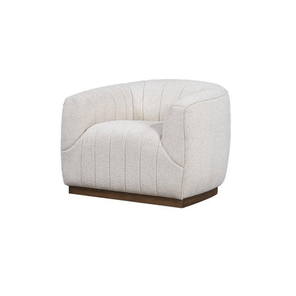 Alder & Tweed - Braidy Upholstered Accent Swivel Chair Flanders Flax Performance Fabric - AT9616-FLF/MMC veiw 1