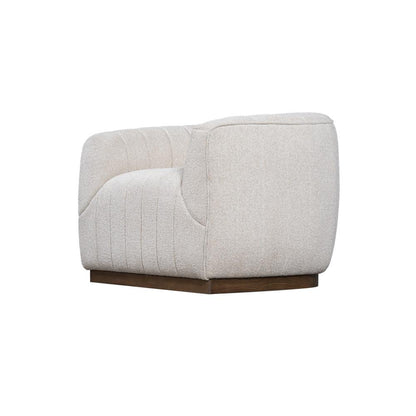 Alder & Tweed - Braidy Upholstered Accent Swivel Chair Flanders Flax Performance Fabric - AT9616-FLF/MMC veiw 3