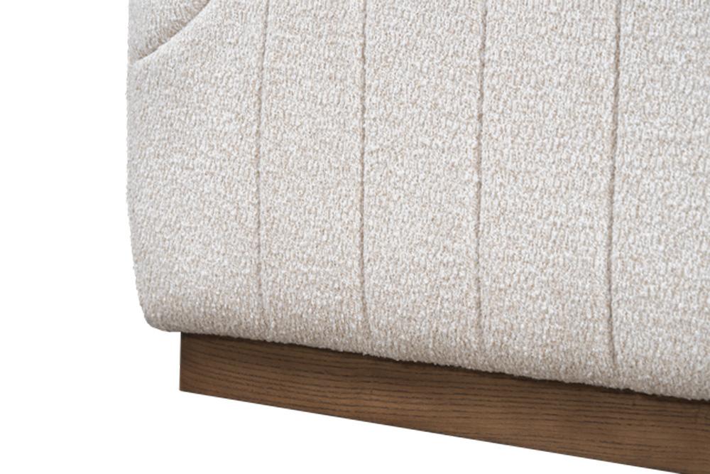 Alder & Tweed - Braidy Upholstered Accent Swivel Chair Flanders Flax Performance Fabric - AT9616-FLF/MMC veiw 6