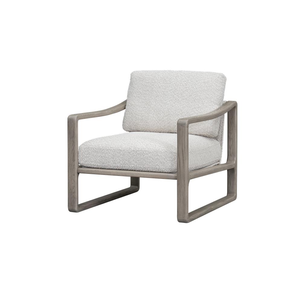 Alder & Tweed - Briggs Upholstered Accent Chair Pillowed Fog Performance Fabric - AT9071-PWF/DDS veiw 1