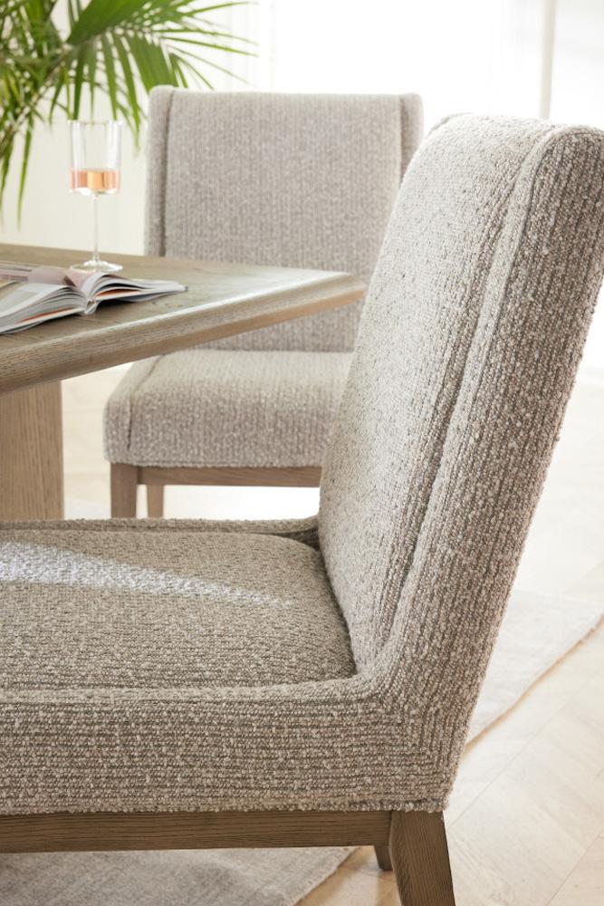 Alder & Tweed - Cardston Upholstered Dining Chair Oyster Beige Performance Fabric - (Set of 2) - AT998-ORB/DDS veiw 3