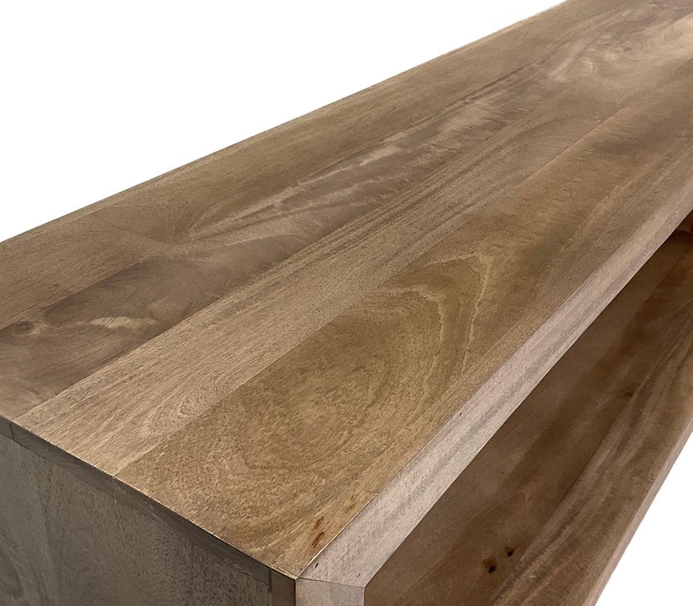 Alder & Tweed - Chicago Solid Mango Wood Rectangular 84in Light Ash Finish Console Table - AT9435-LTA veiw 2