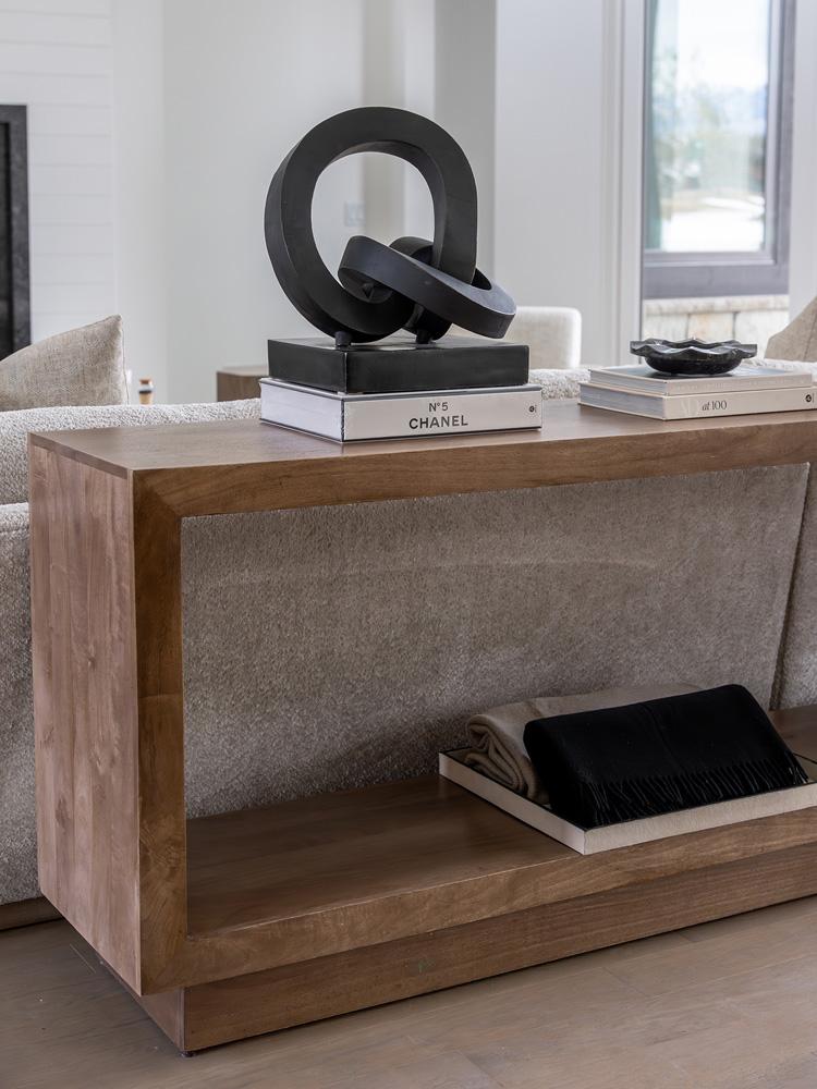 Alder & Tweed - Chicago Solid Mango Wood Rectangular 84in Light Ash Finish Console Table - AT9435-LTA veiw 4