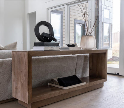 Alder & Tweed - Chicago Solid Mango Wood Rectangular 84in Light Ash Finish Console Table - AT9435-LTA veiw 5