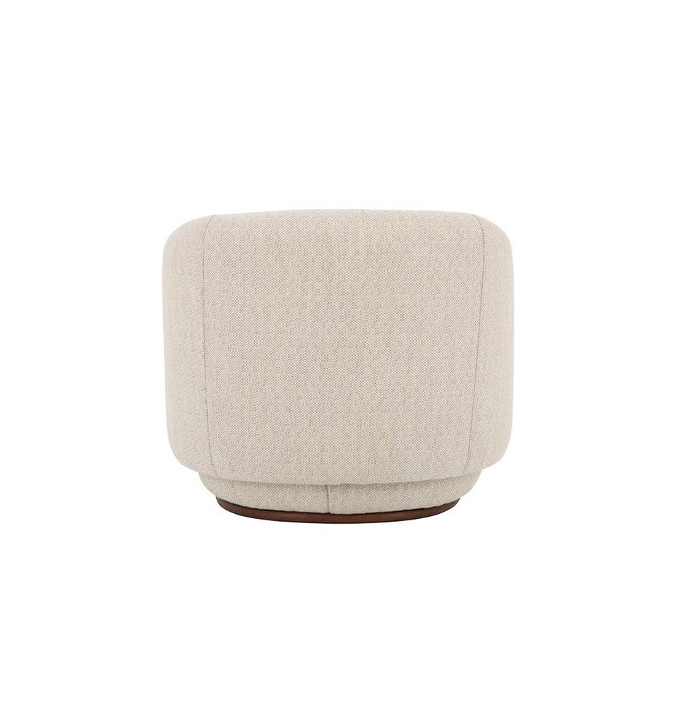 Alder & Tweed - Chloe Upholstered Accent Swivel Chair Woven Wheat Performeance Fabric - AT9621-WNW veiw 2