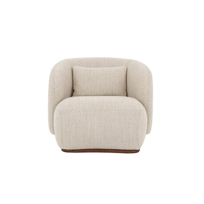 Alder & Tweed - Chloe Upholstered Accent Swivel Chair Woven Wheat Performeance Fabric - AT9621-WNW veiw 3