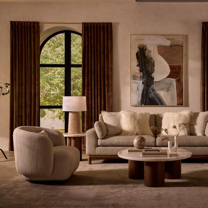 Alder & Tweed - Claire Upholstered Accent Swivel Chair Tawny Taupe Performance Fabric - AT9619-TWT veiw 4