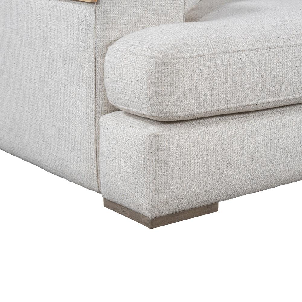 Alder & Tweed - Clyde Polyester Blend Upholstered with Solid Birch Wood Dusted Stone Finish White Cream 100in Sofa - AT10366-GRC/DDS veiw 4