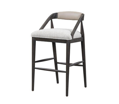 Alder & Tweed - Cove Polyester Upholstered Solid Birch Wood Dark Cinder Finish 38.5in Bar Stool - AT956B-FTL/DKC veiw 1