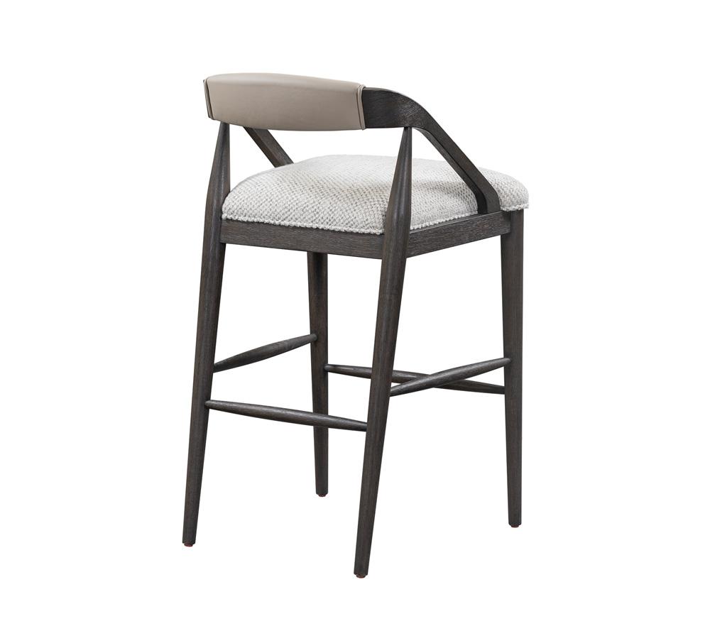 Alder & Tweed - Cove Polyester Upholstered Solid Birch Wood Dark Cinder Finish 38.5in Bar Stool - AT956B-FTL/DKC veiw 4