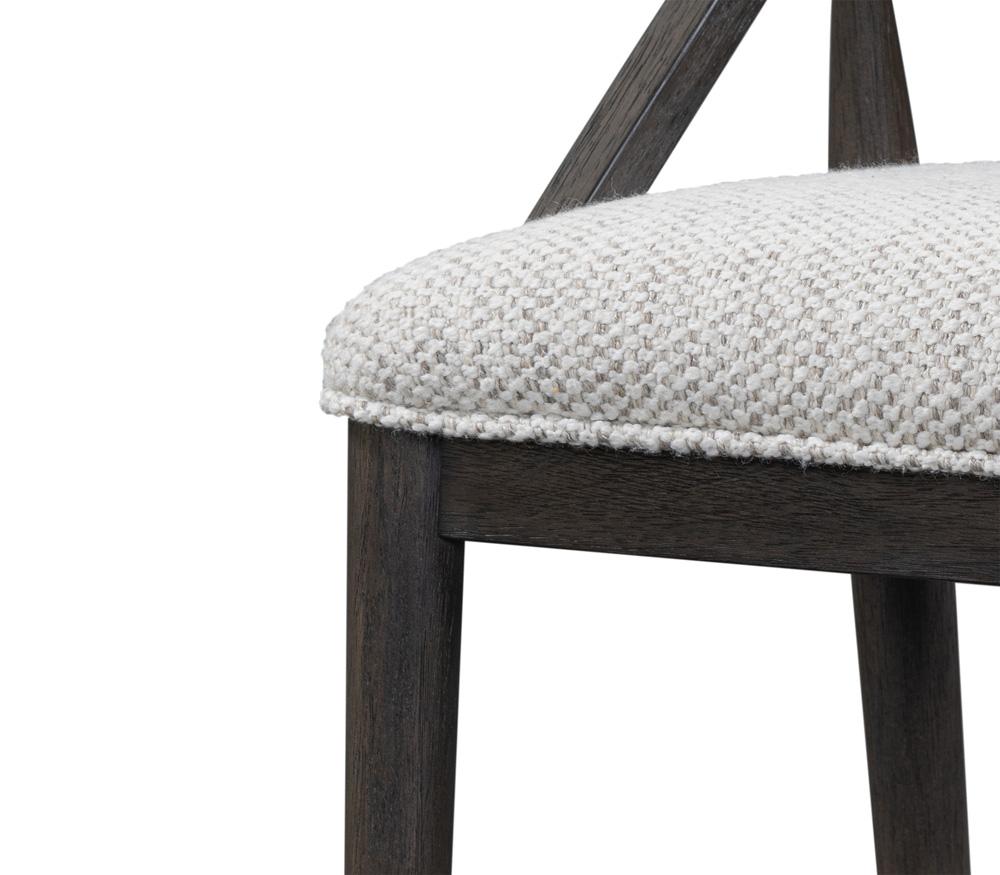 Alder & Tweed - Cove Polyester Upholstered Solid Birch Wood Dark Cinder Finish 38.5in Bar Stool - AT956B-FTL/DKC veiw 5