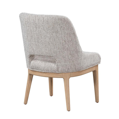 Alder & Tweed -  Cove Polyester Upholstered with Solid Oak Frame and Raw Finish Grey 33.5in Dining Chair - (Set of 2) - AT955-FTL veiw 6