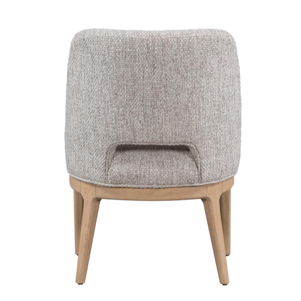 Alder & Tweed -  Cove Polyester Upholstered with Solid Oak Frame and Raw Finish Grey 33.5in Dining Chair - (Set of 2) - AT955-FTL veiw 7