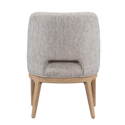 Alder & Tweed -  Cove Polyester Upholstered with Solid Oak Frame and Raw Finish Grey 33.5in Dining Chair - (Set of 2) - AT955-FTL veiw 7