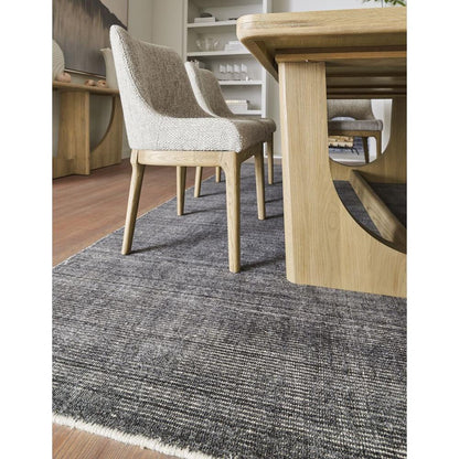 Alder & Tweed -  Cove Polyester Upholstered with Solid Oak Frame and Raw Finish Grey 33.5in Dining Chair - (Set of 2) - AT955-FTL veiw 8