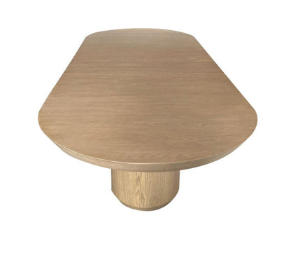 Alder & Tweed - Cromwell Solid Wood with Oak Veneer Raw Finish 84in-108in Extension Dining Table  - AT60098-RWO veiw 3