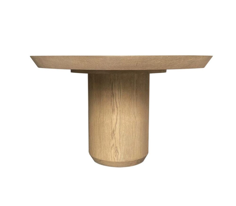 Alder & Tweed - Cromwell Solid Wood with Oak Veneer Raw Finish 84in-108in Extension Dining Table  - AT60098-RWO veiw 4