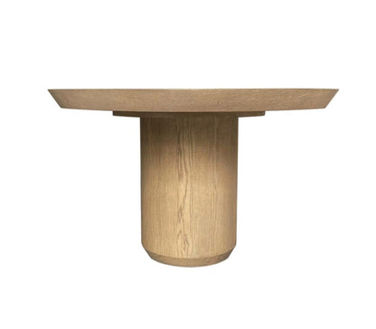Alder & Tweed - Cromwell Solid Wood with Oak Veneer Raw Finish 84in-108in Extension Dining Table  - AT60098-RWO veiw 4