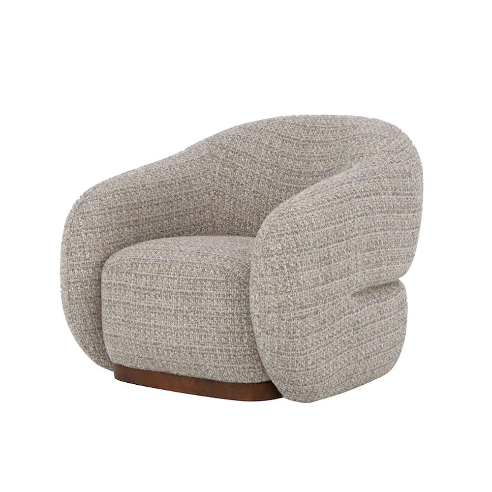 Alder & Tweed - Devon Upholstered Accent Swivel Chair Golden Slate Performance Fabric - AT9620-GLS veiw 1