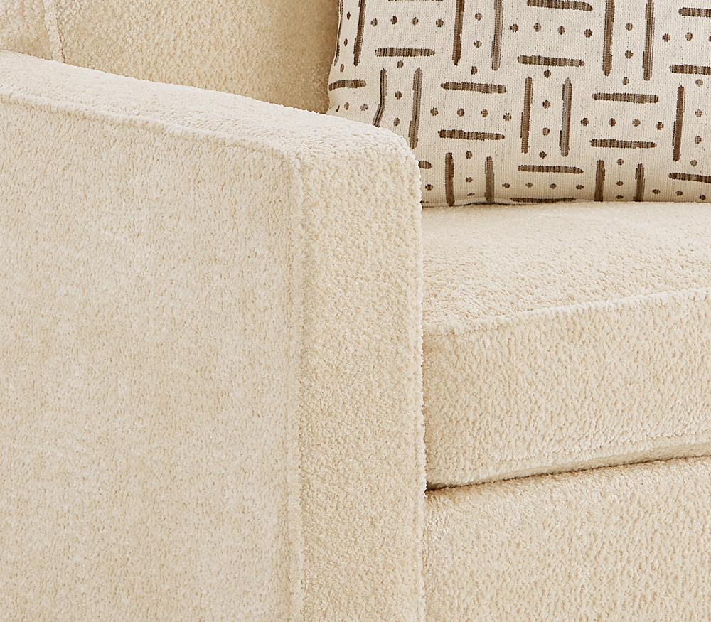 Alder & Tweed - Emmett Upholstered Plush Pearl Fabric, Elegant Comfort Design 47in Occassional  Accent Chair - AT9613-PHP veiw 3