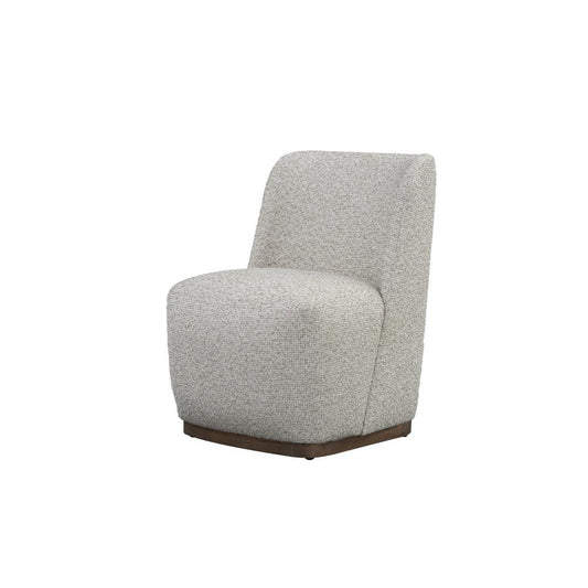 Alder & Tweed - Gracie Upholstered Dining Chair in Peppered Taupe Fabric Modern Mocha Wood Finish - (Set of 2) - AT994-PPT/MMC veiw 1