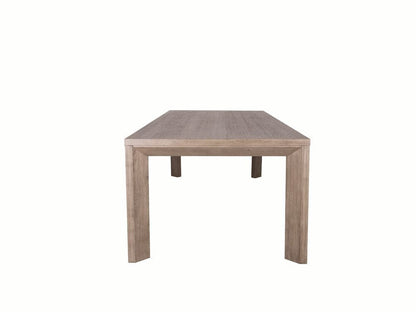 Alder & Tweed - Grady Wood  96in Dining Table Dusted Stone Brown Finish Modern Design - AT60092-DDS veiw 3
