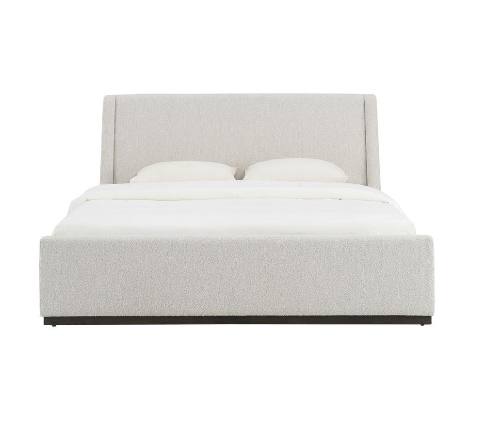 Alder & Tweed - Greer Polyester Blend with Solid Wood with Poplar Veneer Smokey White Queen Bed - AT40330Q-HDS/DCT veiw 2